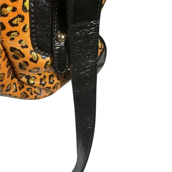 “The Find” Vintage Animal Print Patent Leather Hobo Purse - Picture 5 of 16